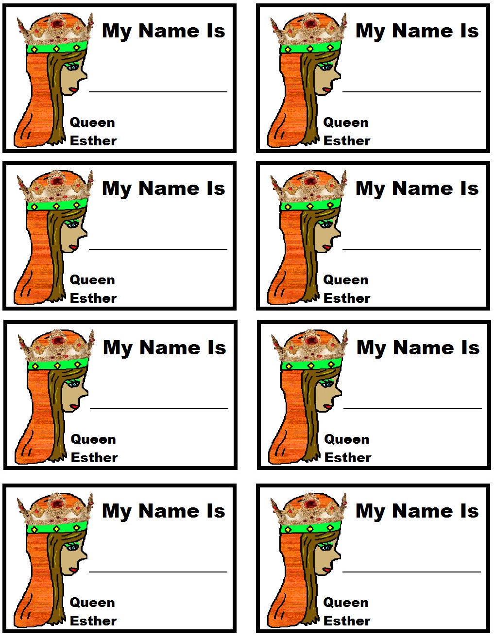 Queen Esther Sunday School Lesson